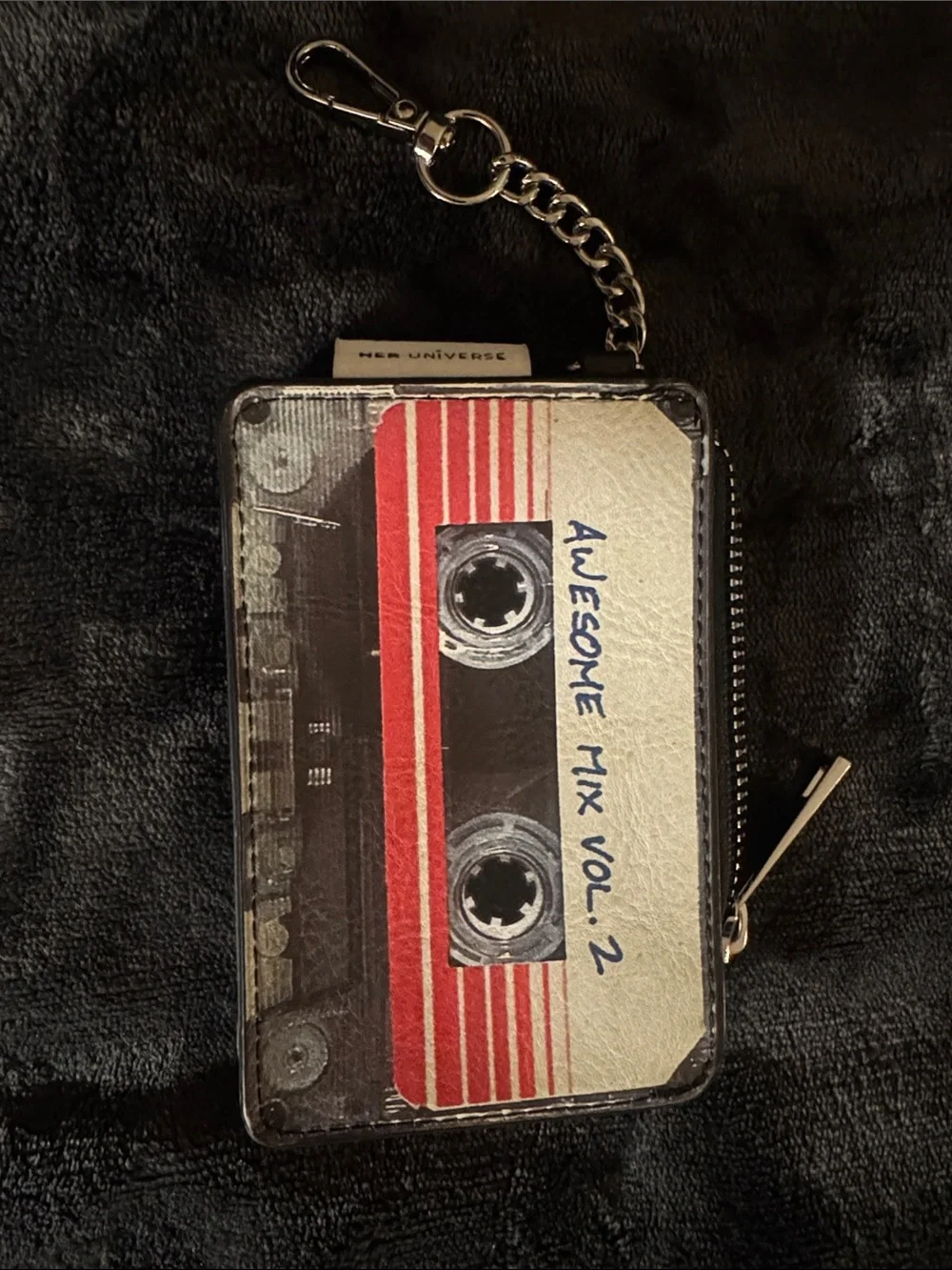 Her Universe Red, Black and White Cassette Keychain Wallet